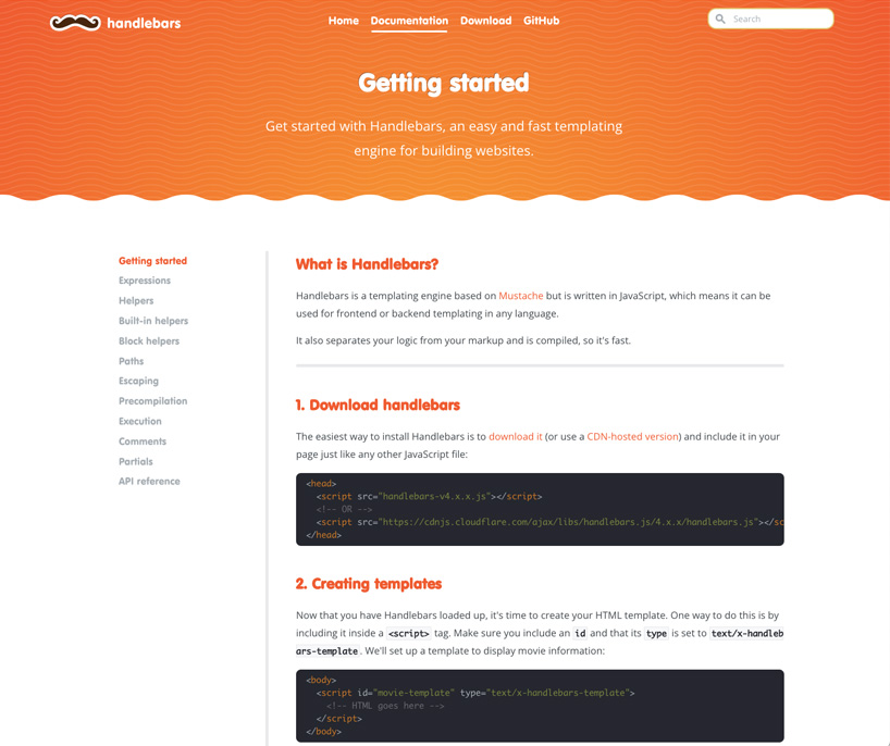 Getting started page