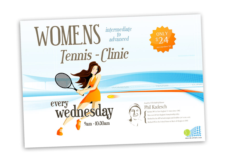 Womens tennis clinic flyer