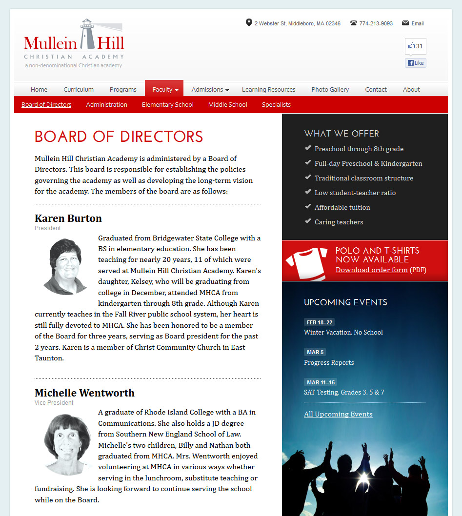 Board of Directors page